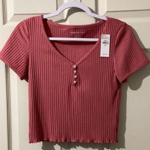 American eagle pink crop